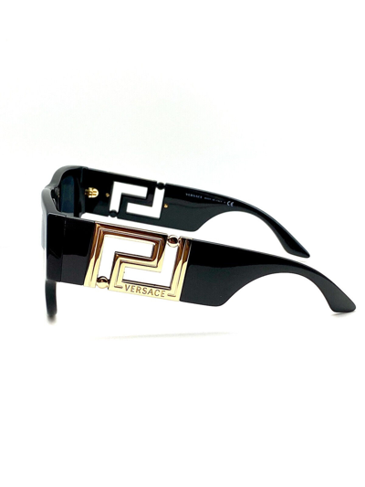 Pre-owned Versace Ve4403 Gb1/87 Black/gray Full-rim Square Unisex Sunglasses