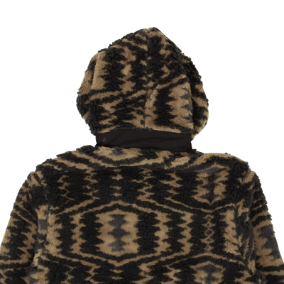 Pre-owned John Elliott Black & Beige Morgan Jacquard Fleece Zip Up Size 4 $700