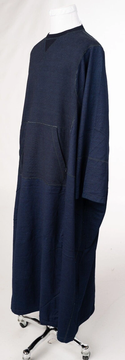 Pre-owned Fumito Ganryu Blue Comfortable Extra King Oversized Pullover Robe 1 Fits L