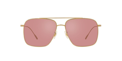Pre-owned Oliver Peoples Dresner Ov 1320st Gold/pink Photochromic (5292/3e) Sunglasses