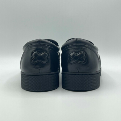 Pre-owned Bottega Veneta $680  Women Black Smooth Leather Sneaker Eu 40 Us 10 370760 1000