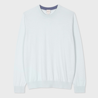 Shop Paul Smith Light Blue Organic Cotton Sweater