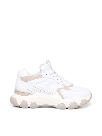 Shop Hogan Hyperactive Sneakers In White, Beige