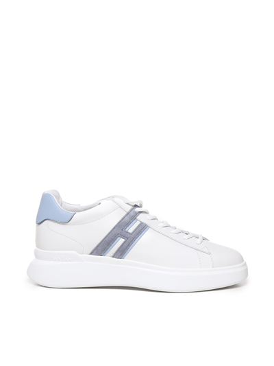 Shop Hogan H580 Sneakers In Grey, Light Blue