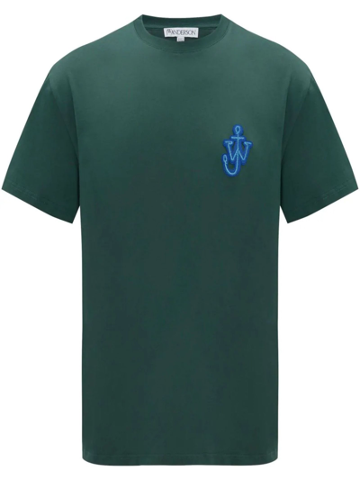 Shop Jw Anderson Green Cotton T-shirt In Verde
