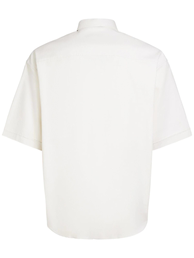 Shop Ami Alexandre Mattiussi Cream White Cotton Shirt In Bianco