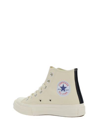 Shop Comme Des Garçons Play High Chuck Taylor Sneakers In White