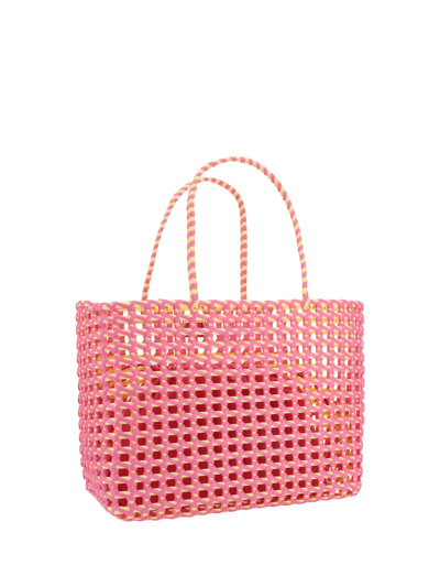 Shop Msgm Basket Medium Handbag In 13