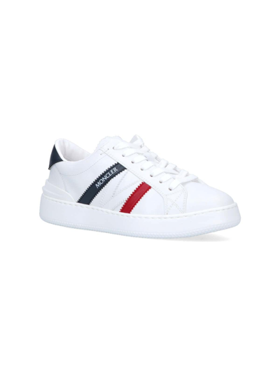 Shop Moncler Monaco M Sneakers In Bianco