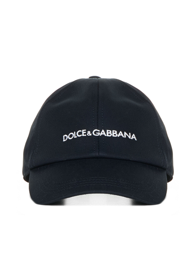 Shop Dolce & Gabbana Hat In Blu Scurissimo 1