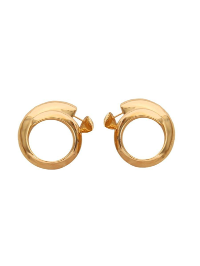 Shop Bottega Veneta Spiral Earrings In Oro