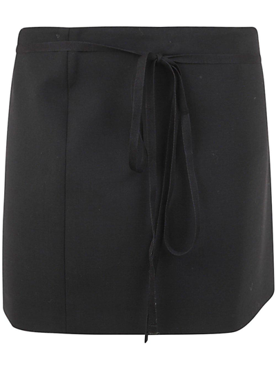 Shop Sportmax Mini Wrap Skirt In Nero