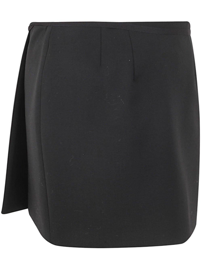 Shop Sportmax Mini Wrap Skirt In Nero