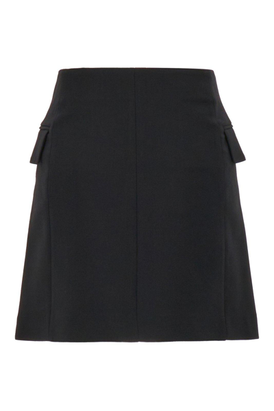 Shop Lanvin Button-detailed Tailored Mini Skirt In Black