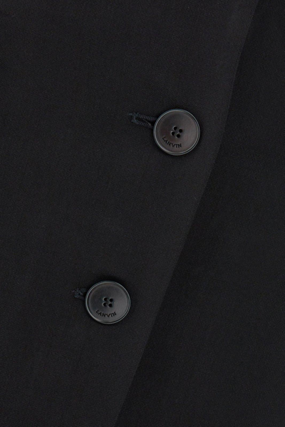 Shop Lanvin Button-detailed Tailored Mini Skirt In Black