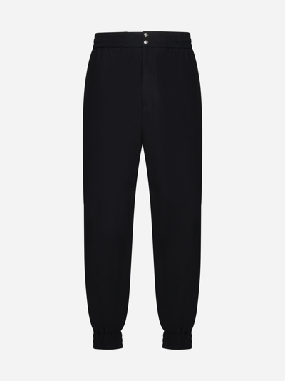 Alexander Mcqueen Cotton Sweatpants Men In Black