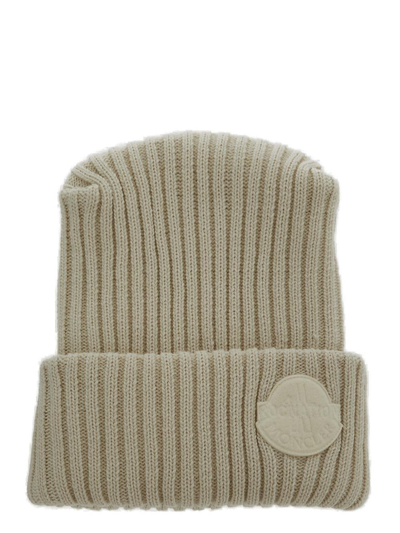 Shop Moncler Genius Moncler X Roc Nation By Jay-z Beanie In Bianco
