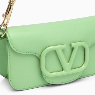 Shop Valentino Loc\u00f2 Mint Green Shoulder Bag In Ice Mint