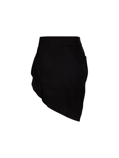 Shop Jacquemus Draped Mini Skirt In Black