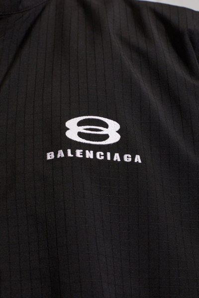 Shop Balenciaga Unity Sports Icon Cocoon Kick Windbreaker In Black