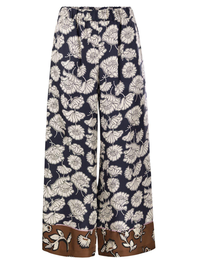 Shop Weekend Max Mara Printed Pyjama Trousers In Blu