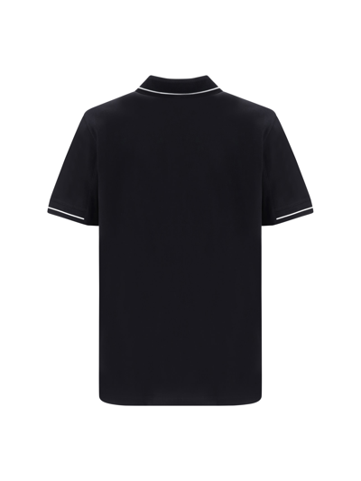 Shop Moncler Polo Shirt In Black