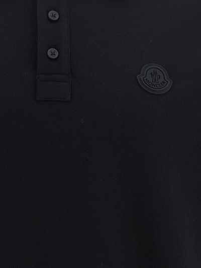 Shop Moncler Polo Shirt In Black