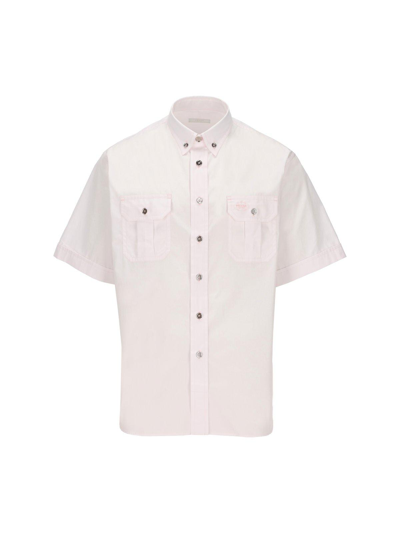 Shop Prada Short-sleeve Button-up Shirt In Petalo