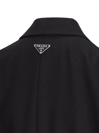 Shop Prada Three-buttoned Blazer In Nero