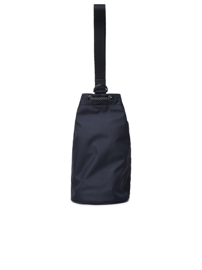 Shop Moncler Logo Patch Drawstring Sling Bag In Black