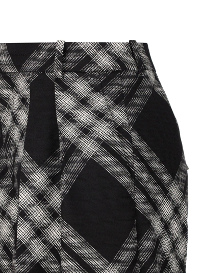 Shop Burberry Vintage Check Wide-leg Trousers In Black