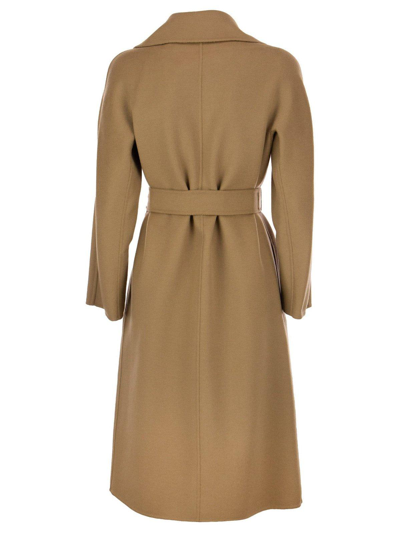 Shop Max Mara Cles Belted Coat In Cammello
