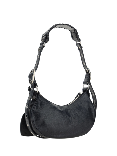 Shop Balenciaga Le Cagole Diy Metal Shoulder Bag In Black