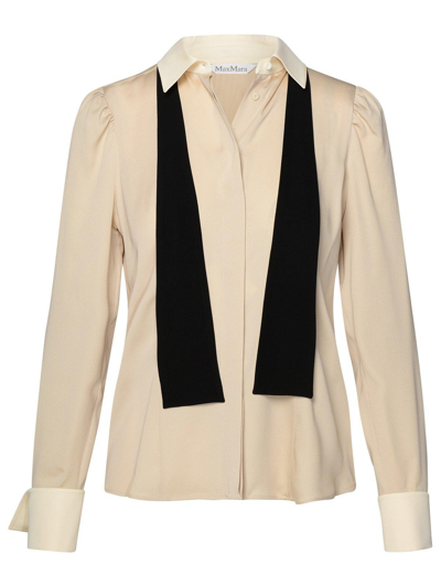 Shop Max Mara Button Detailed Long-sleeved Blouse In C