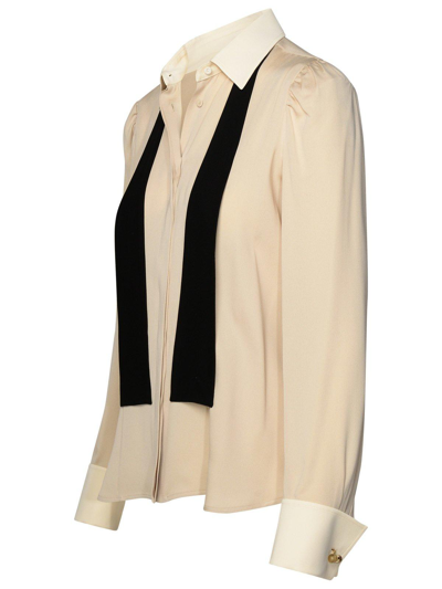 Shop Max Mara Button Detailed Long-sleeved Blouse In C