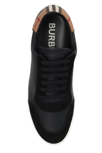 Shop Burberry Vintage Check Low-top Sneakers In Black