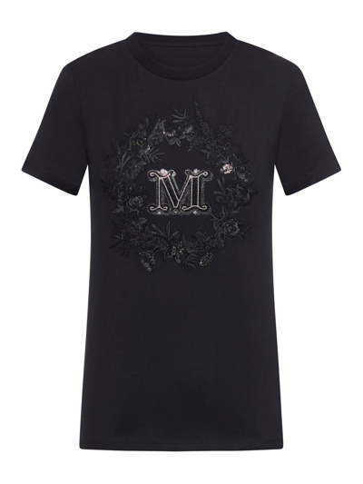 Shop Max Mara Logo Embellished Crewneck T-shirt