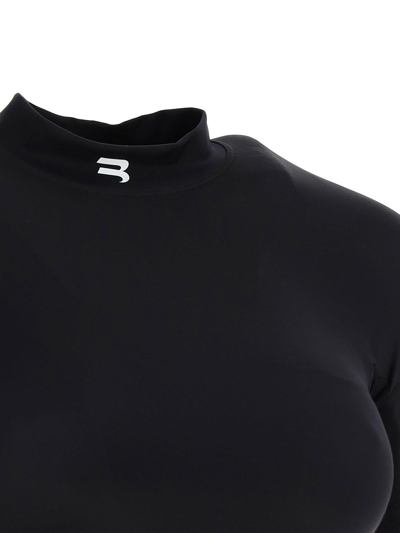Shop Balenciaga Sporty B Jersey T-shirt In Black