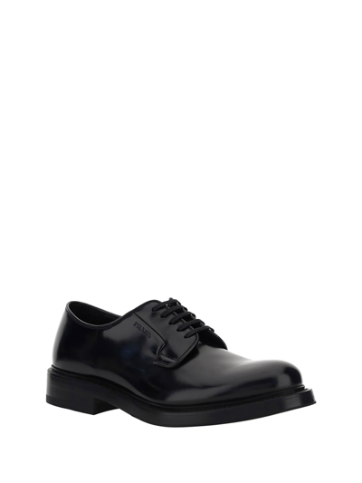 Shop Prada Lace-up Shoes In Black