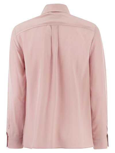 Shop Weekend Max Mara Long-sleeved Shirt In Rosa