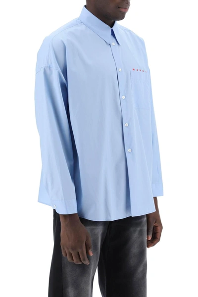 Shop Marni Boxy Shirt With Italian Collar