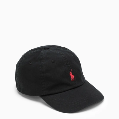 Shop Polo Ralph Lauren Black Baseball Cap With Logo
