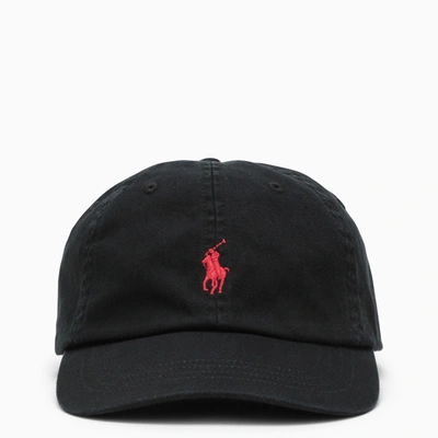 Shop Polo Ralph Lauren Black Baseball Cap With Logo