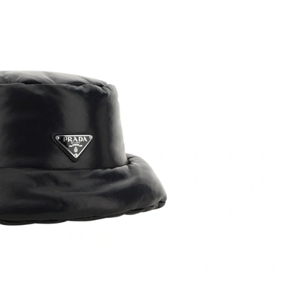 Shop Prada Leather Logo Hat