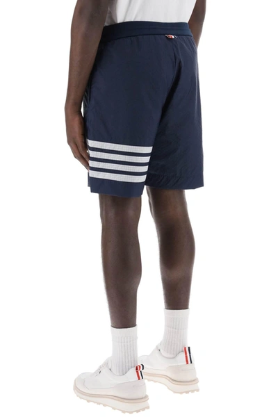 Shop Thom Browne 4 Bar Shorts In Ultra Light Ripstop