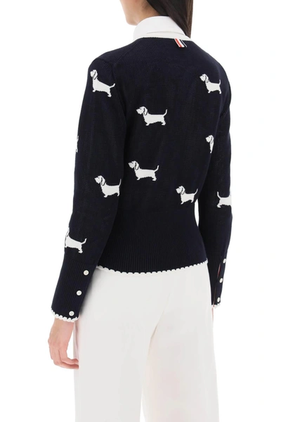Shop Thom Browne Hector Cardigan In Pointelle Knit