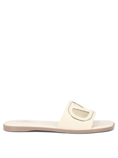 Shop Valentino Garavani V Logo Cut Out Sandals