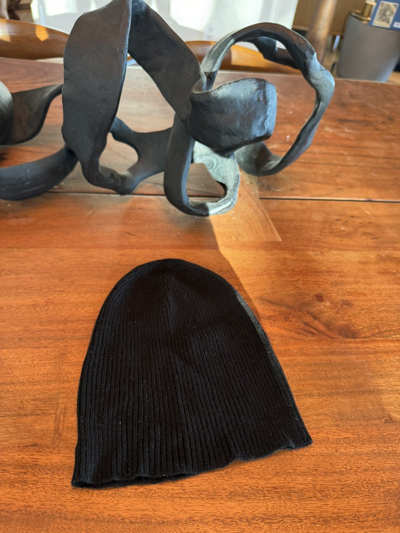 Pre-owned Rick Owens Virgin Wool Medium Hat In Black