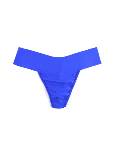 Shop Hanky Panky Breathesoft™ Natural Rise Thong In Blue