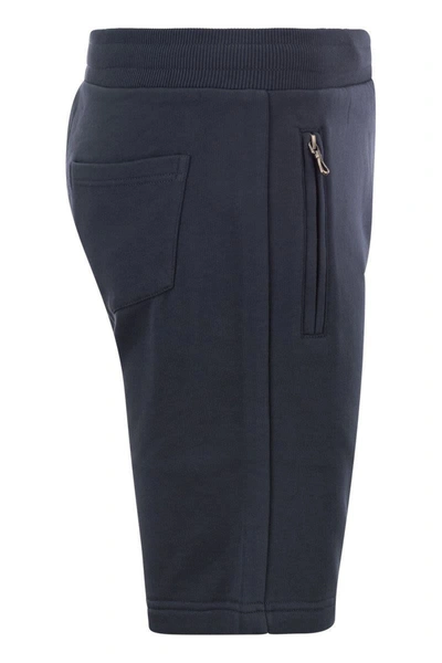 Shop Colmar Plush Bermuda Shorts With Pocket In Blue